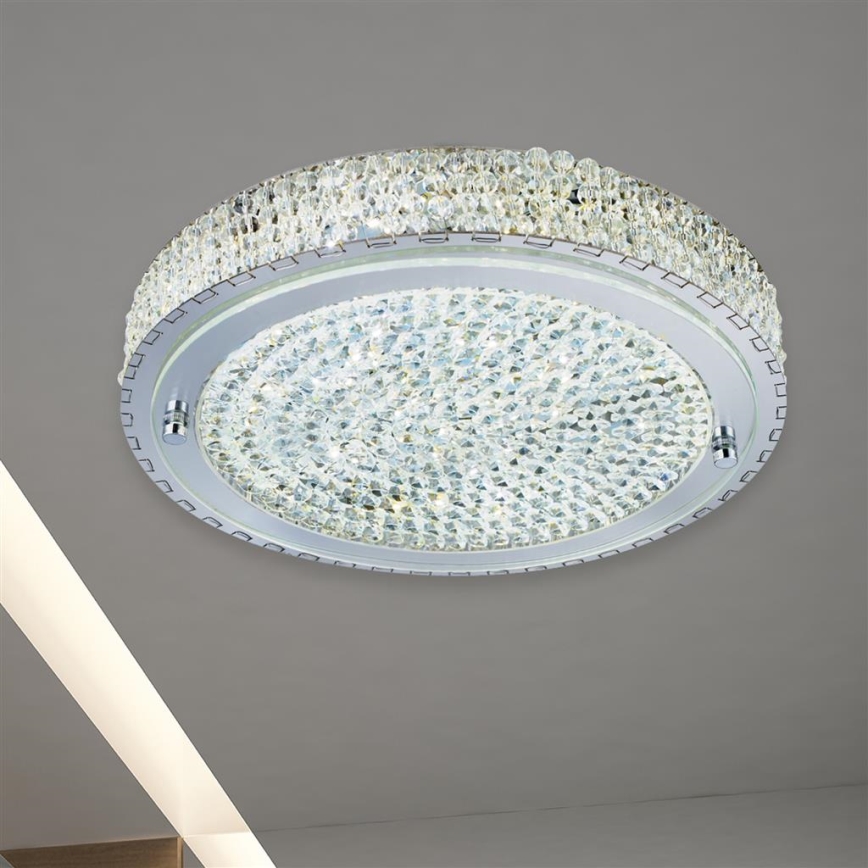 Searchlight - LED Plafon FLUSH LED/24W/230V śr. 40 cm chrom