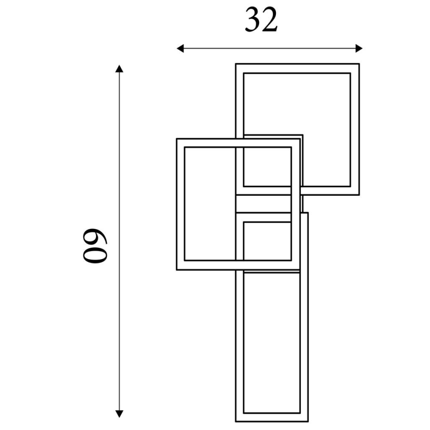 Searchlight - LED ściemnialna oprawa sufitowa WALL ART II LED/30W/230V 32x60 cm