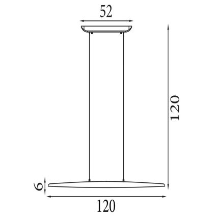 Searchlight - ściemnialna lampa wisząca na lince KENZIE LED/29W/230V 2700/3000/4000K