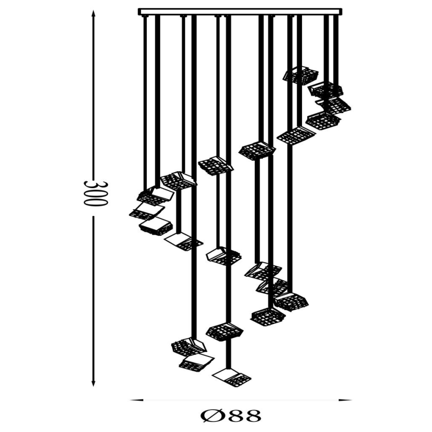 Searchlight - Ściemnialna lampa sufitowa LED CUBOID LED/10,25W/230V 3000K