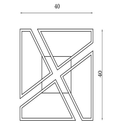 Searchlight - LED ściemnialna lampa sufitowa QUATRO LED/29W/230V 40x40 cm