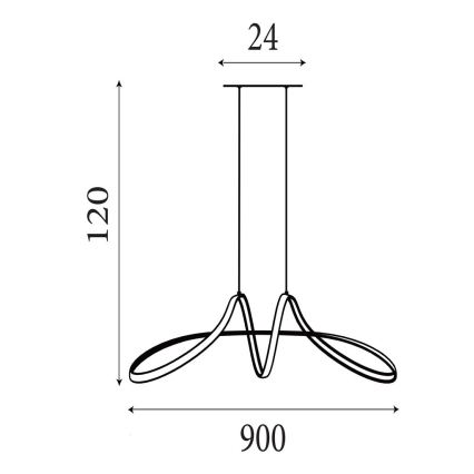 Searchlight - LED ściemnialny żyrandol wiszący na linku MAISIE LED/41W/230V