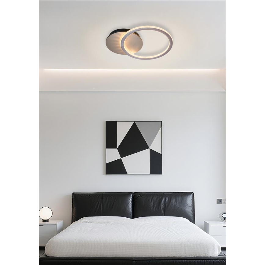 Searchlight - LED ściemnialna lampa sufitowa SPECS LED/18W/230V 3000K 35x45 cm mosiądz