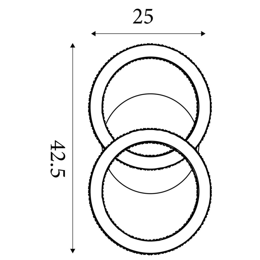 Searchlight - LED ściemnialna oprawa sufitowa SPECS LED/24W/230V 3000K 25x42,5 cm