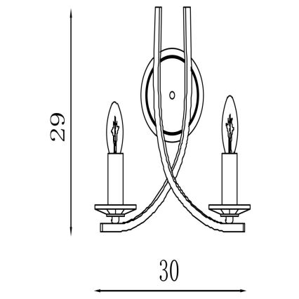 Searchlight - Kinkiet ASCONA 2xE14/60W/230V