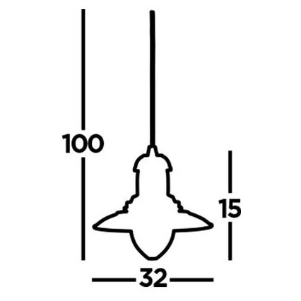 Searchlight - Lampa wisząca na przewodzie FISHERMAN 1xE27/60W/230V mosiądz