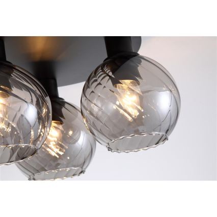 Searchlight - Lampa sufitowa RADIANCE 3xE27/60W/230V śr. 37,5 cm czarna