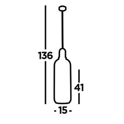 Searchlight - Żyrandol na lince PIPETTE 1xE27/60W/230V mat