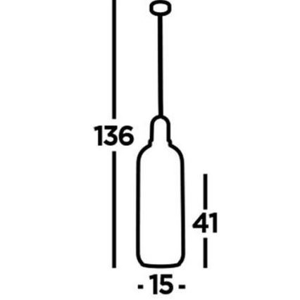 Searchlight - Żyrandol na lince PIPETTE 1xE27/60W/230V shiny