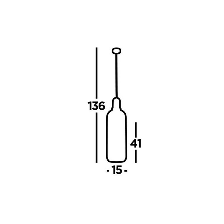 Searchlight - Żyrandol na lince PIPETTE 1xE27/60W/230V shiny