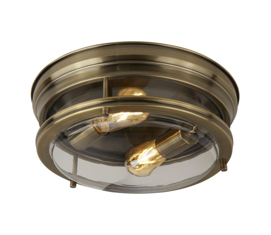 Searchlight 5182AB - Plafon EDINBURGH I 2xE27/40W/230V brązowa