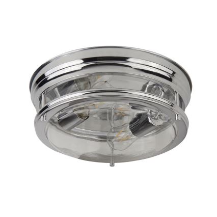 Searchlight - Lampa sufitowa EDINBURGH I 2xE27/40W/230V chrom błyszczący