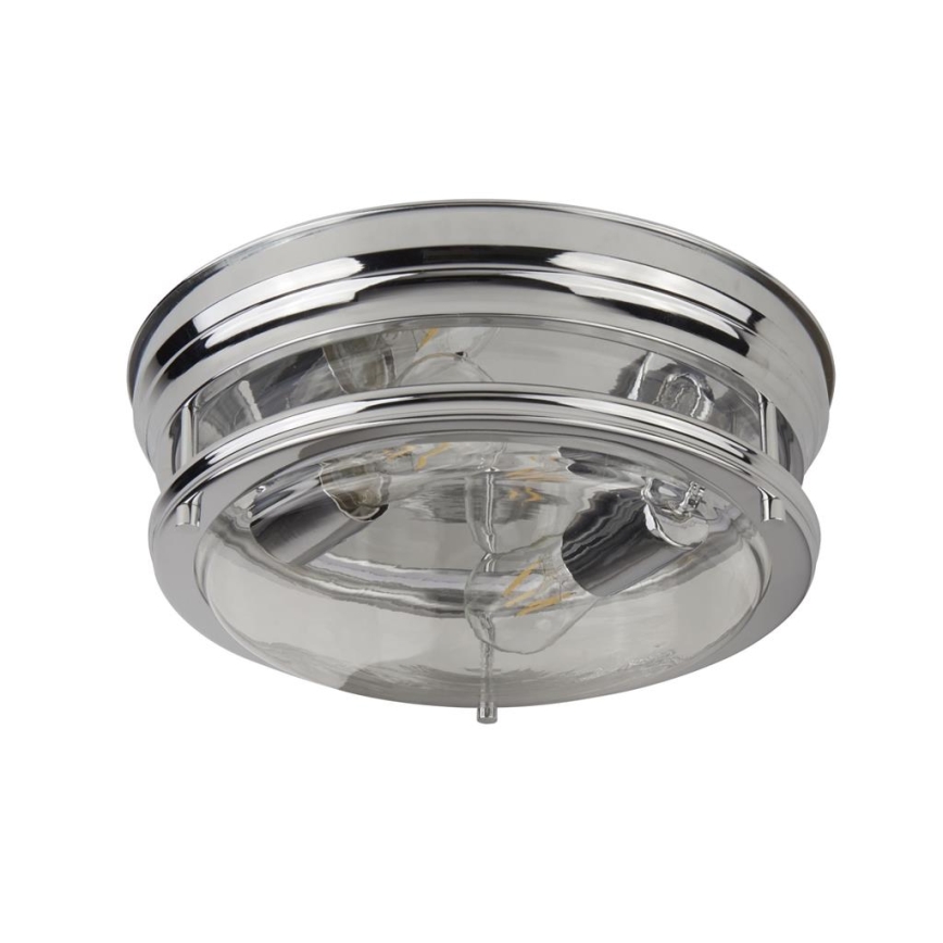 Searchlight - Lampa sufitowa EDINBURGH I 2xE27/40W/230V chrom błyszczący