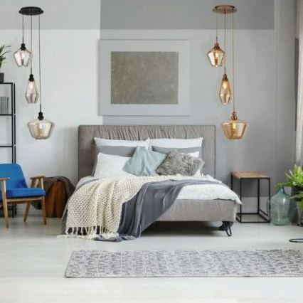 Searchlight - Żyrandol na lince MIA 3xE27/60W/230V mosiądz