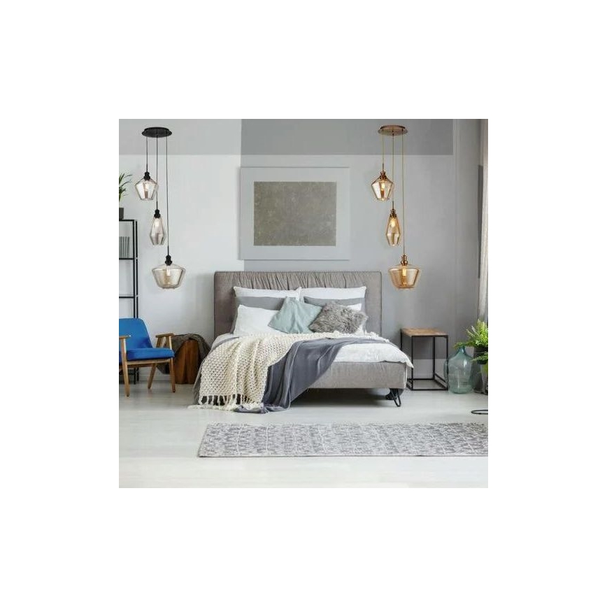 Searchlight - Żyrandol na lince MIA 3xE27/60W/230V mosiądz