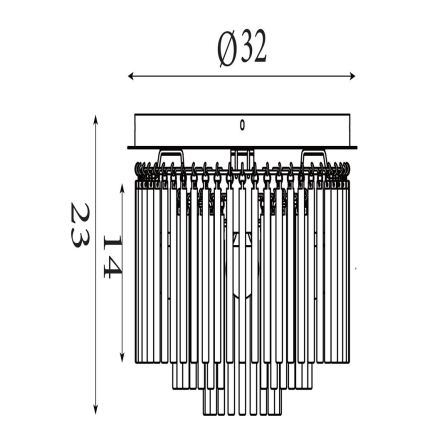 Searchlight - Lampa sufitowa SWIZZLE 5xE14/60W/230V śr. 32 cm złota