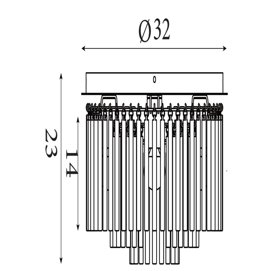 Searchlight - Lampa sufitowa SWIZZLE 5xE14/60W/230V śr. 32 cm złota