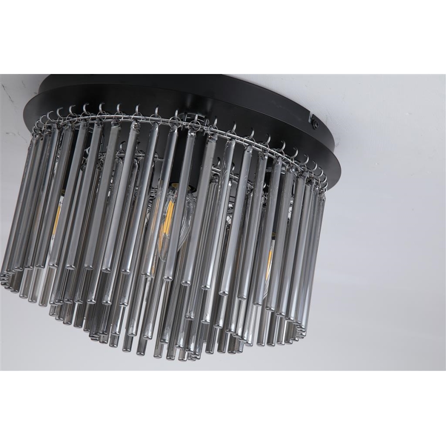 Searchlight - Lampa sufitowa SWIZZLE 5xE14/60W/230V, śr. 32 cm, przydymione szkło