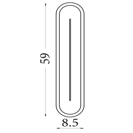 Searchlight - Ściemnialny kinkiet LED COUPER LED/25W/230V 3000K mosiądz