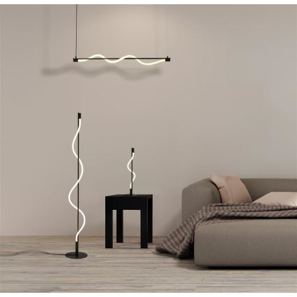 Searchlight - Lampa wisząca LED na linku SERPENT LED/15W/230V czarna