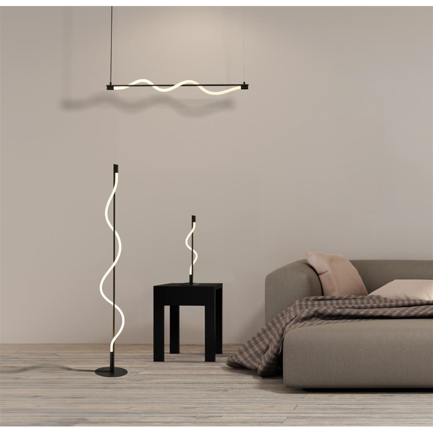 Searchlight - Lampa wisząca LED na linku SERPENT LED/15W/230V czarna