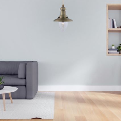 Searchlight - Żyrandol na lince FISHERMAN 1xE27/60W/230V mosiądz