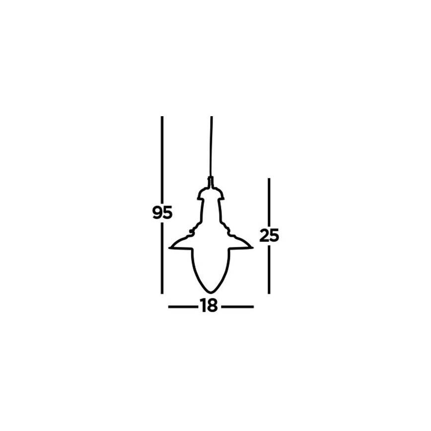 Searchlight - Żyrandol na lince FISHERMAN 1xE27/60W/230V mosiądz