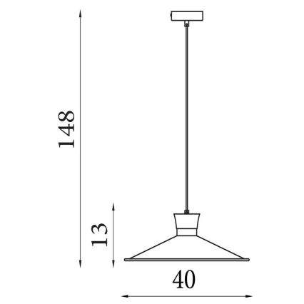 Searchlight - Żyrandol na przewodzie BALHAM 1xE27/60W/230V