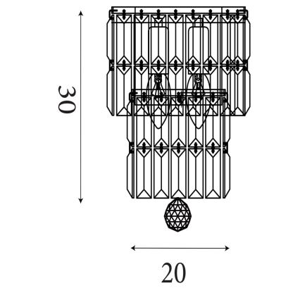 Searchlight - Kinkiet łazienkowy EMPIRE 2xE14/7W/230V IP44