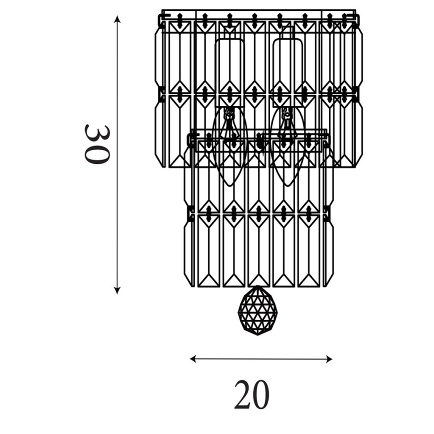 Searchlight - Kinkiet łazienkowy EMPIRE 2xE14/7W/230V IP44