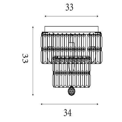 Searchlight - Łazienkowa lampa sufitowa EMPIRE 4xE14/60W/230V IP44