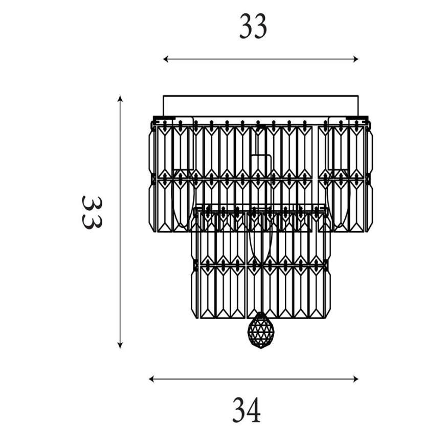 Searchlight - Łazienkowa lampa sufitowa EMPIRE 4xE14/60W/230V IP44