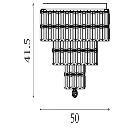 Searchlight - Oprawa sufitowa łazienkowa EMPIRE 6xE14/60W/230V IP44