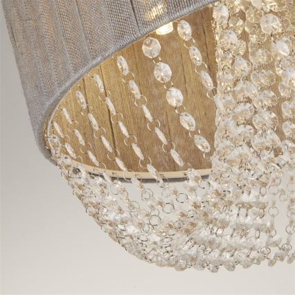 Searchlight - Lampa sufitowa BELLANO 5xG9/7W/230V, średnica 50 cm, szara