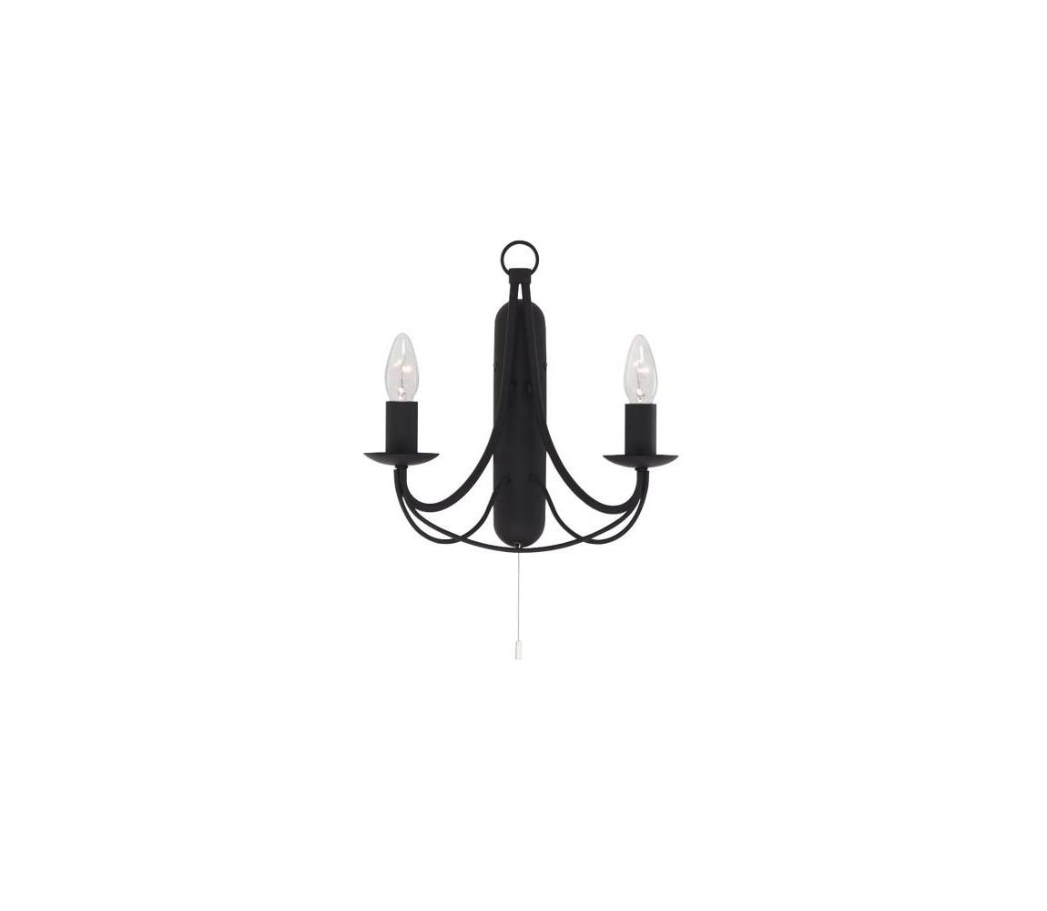Searchlight 6342-2BK - Kinkiet MAYPOLE 2xE14/60W/230V