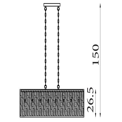 Searchlight - Żyrandol na łańcuchu BIJOU 8xE14/40W/230V