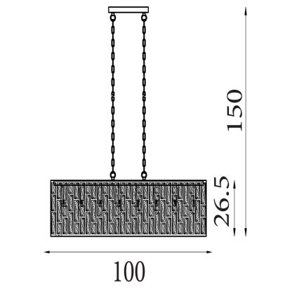 Searchlight - Żyrandol na łańcuchu BIJOU 8xE14/40W/230V
