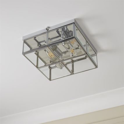 Searchlight - Lampa sufitowa FLUSH 2xE14/40W/230V chrom błyszczący