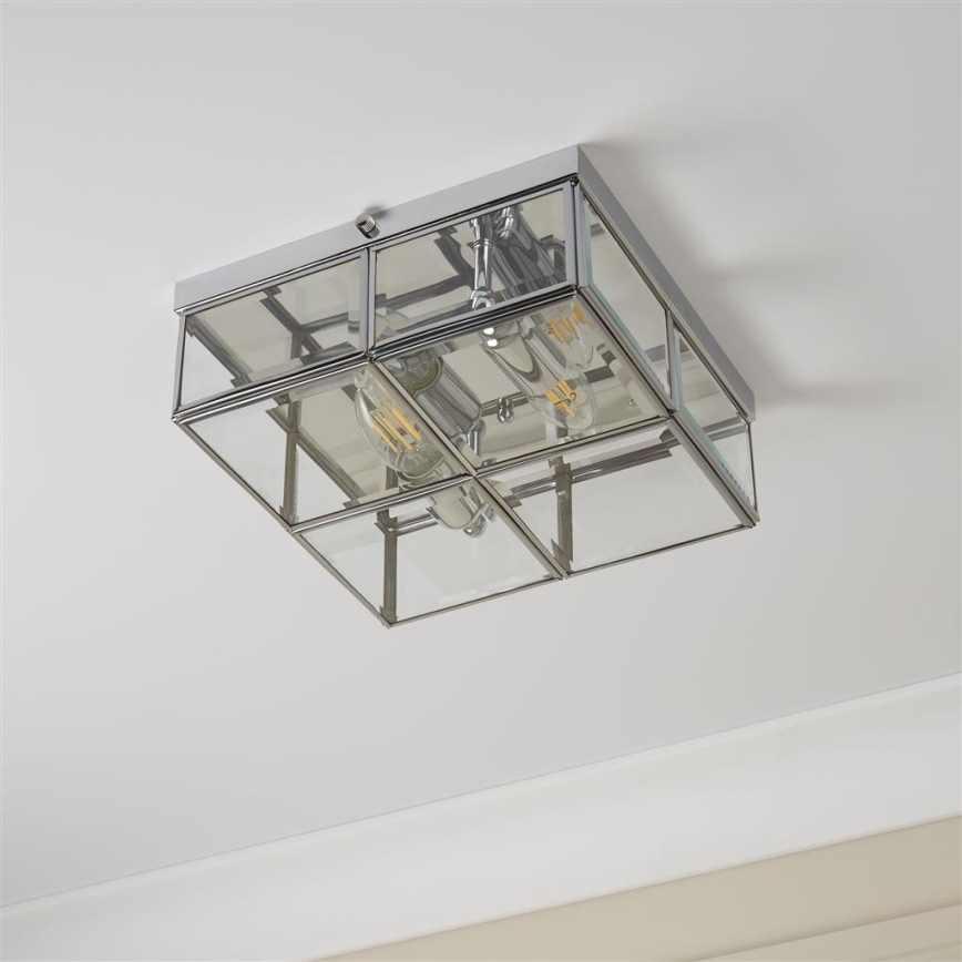 Searchlight - Lampa sufitowa FLUSH 2xE14/40W/230V chrom błyszczący