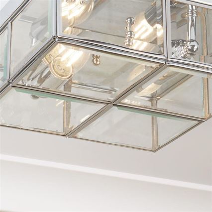 Searchlight - Lampa sufitowa FLUSH 2xE14/40W/230V chrom błyszczący