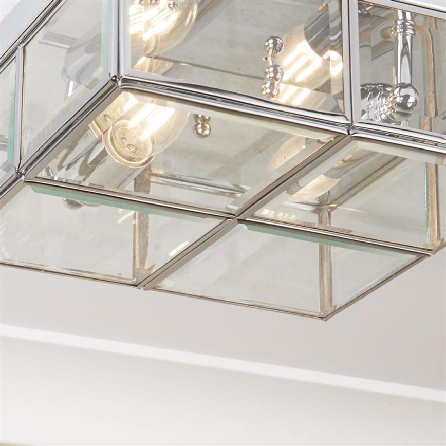 Searchlight - Lampa sufitowa FLUSH 2xE14/40W/230V chrom błyszczący