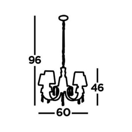 Searchlight - Żyrandol na łańcuchu PORTICO 5xG9/33W/230V chrom błyszczący