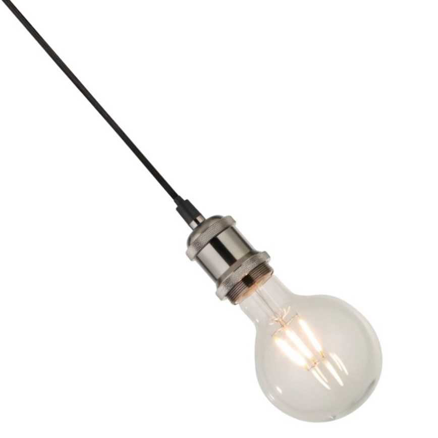 Searchlight - Lampa wisząca na lince SUSPENSION 1xE27/60W/230V srebrna