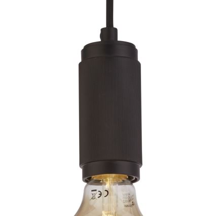 Searchlight - Lampa wisząca na lince SUSPENSION 1xE27/60W/230V czarna