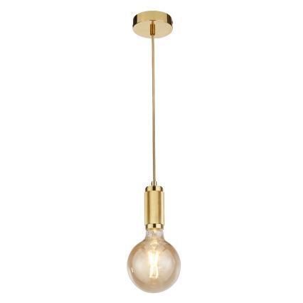Searchlight - Lampa wisząca na lince SUSPENSION 1xE27/60W/230V złota