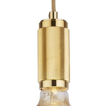 Searchlight - Lampa wisząca na lince SUSPENSION 1xE27/60W/230V złota