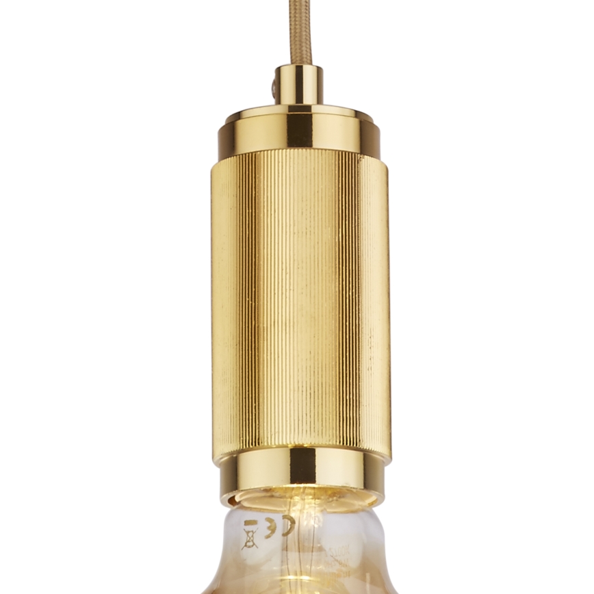 Searchlight - Lampa wisząca na lince SUSPENSION 1xE27/60W/230V złota