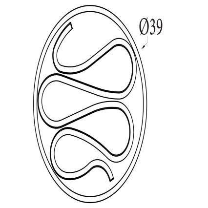 Searchlight - LED ściemnialna oprawa sufitowa ZENDISC LED/20W/230V 3000K średnica 39 cm