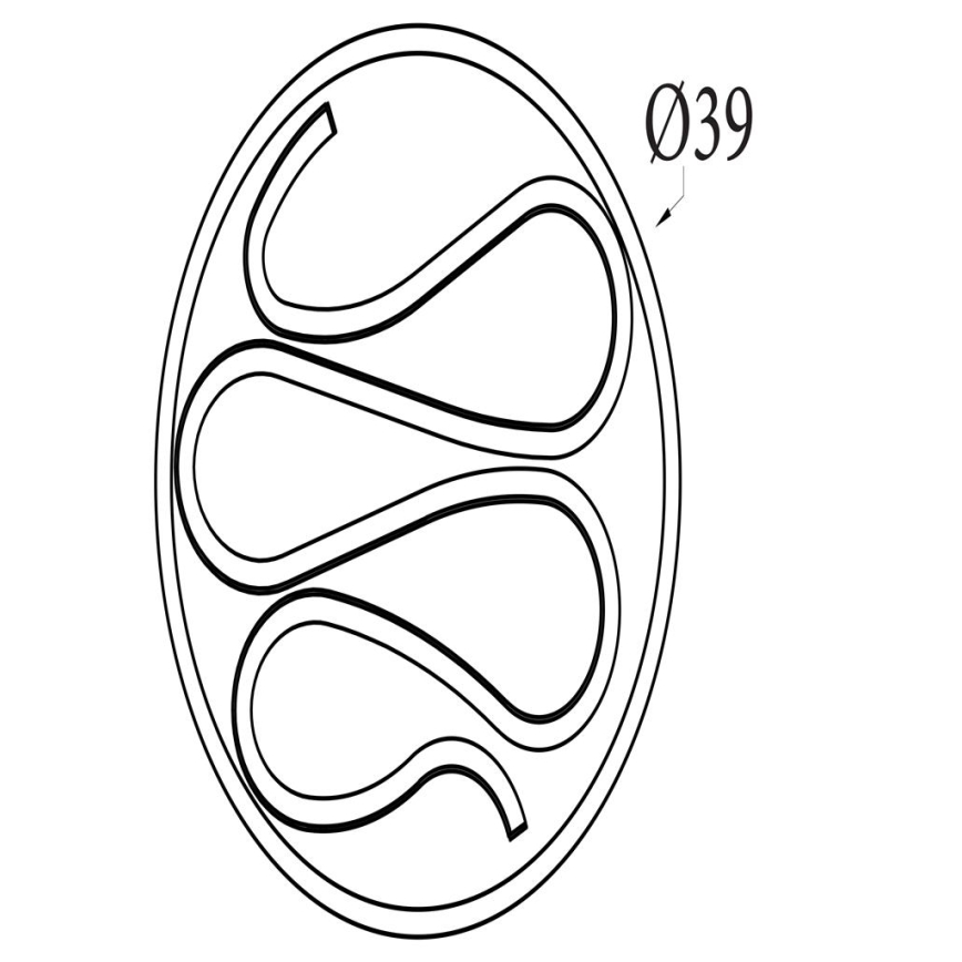 Searchlight - LED ściemnialna oprawa sufitowa ZENDISC LED/20W/230V 3000K średnica 39 cm