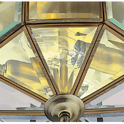 Searchlight - Lampa sufitowa FLUSH 2xE14/60W/230V mosiądz